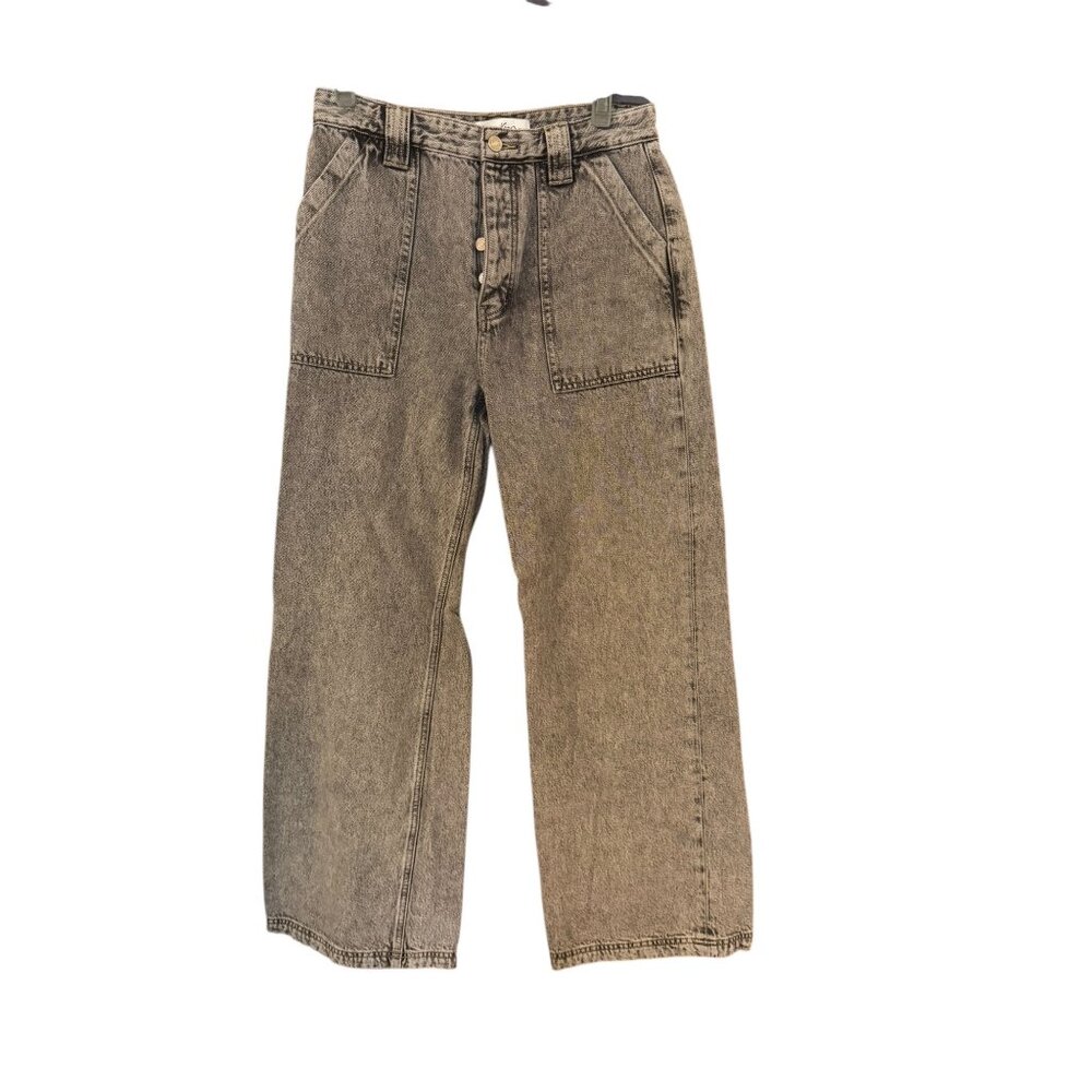 Kancan Grey Baggy Wide Leg Jeans Size 9 /28 Button Fly